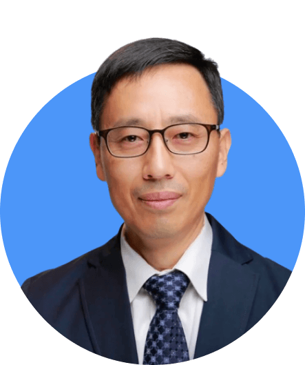 Dr. Charles Kim Headshot inside a blue circle